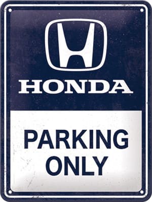 Placa de metal 15x20 cms. Honda AM - Parking Only