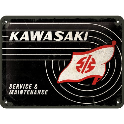 Placa de metal 15x20 cms. Kawasaki Kawasaki -