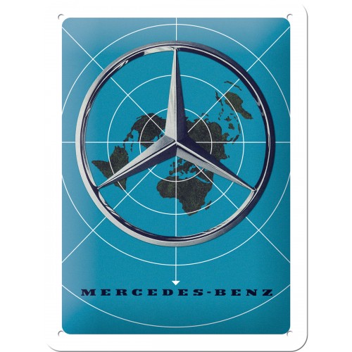 Placa de metal 15x20 cms. Mercedes-Benz