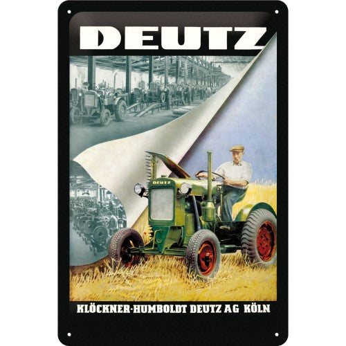 Placa de metal 20x30 cms. Farmlands Deutz