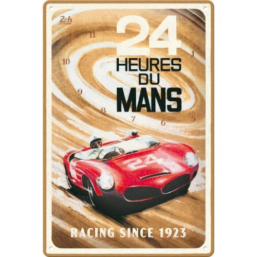 Placa de metal 20x30 cms. 24h Le Mans - Red Car 1963