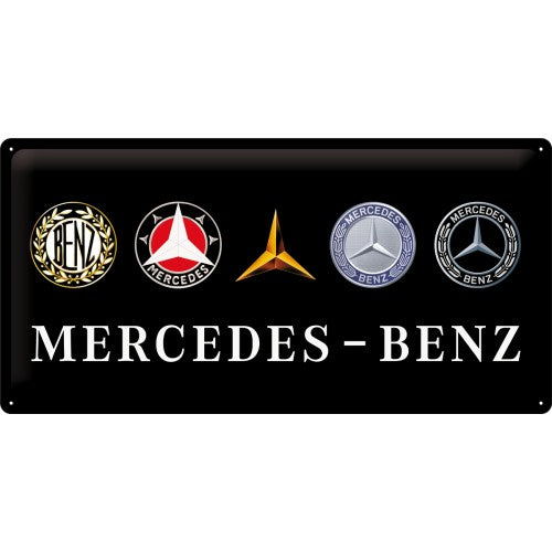 Placa de metal 25x50 cms. Mercedes-Benz