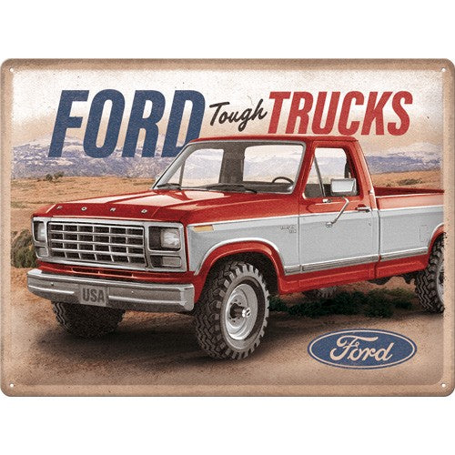 Placa de metal 30x40 cms. Ford - Tough Trucks F250 Ranger