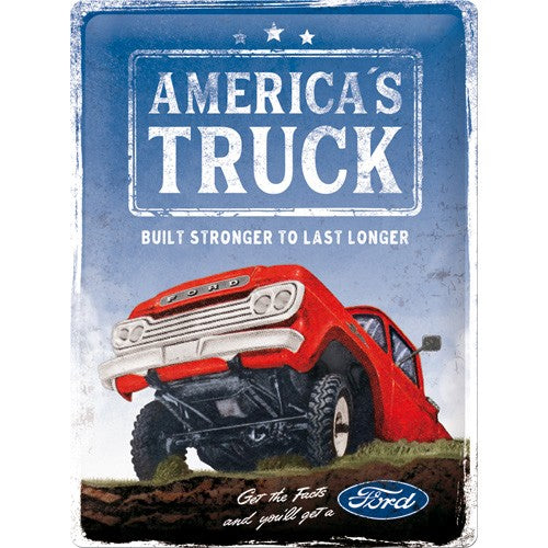 Placa de metal 30x40 cms. Ford - America's Truck F100