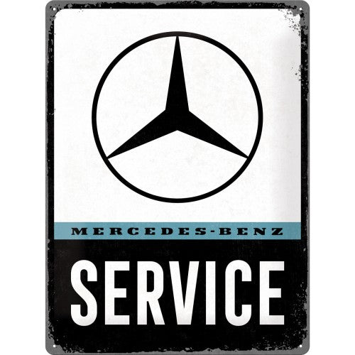 Placa de metal 30x40 cms. Mercedes-Benz