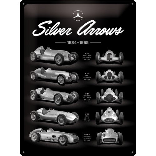 Placa de metal 30x40 cms. Mercedes-Benz